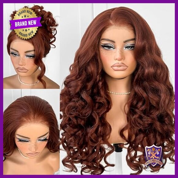 13x6 Glueless Lace Front Wig Pre-Plucked Yaki Body Wave HD Synthetic main image 6